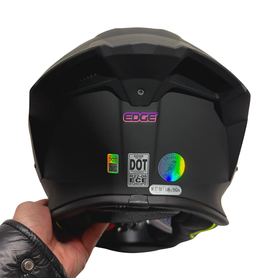 Casco EDGE Integral Shanghai Sólido Logo Rosa Certificación DOT I ECE - Image 15