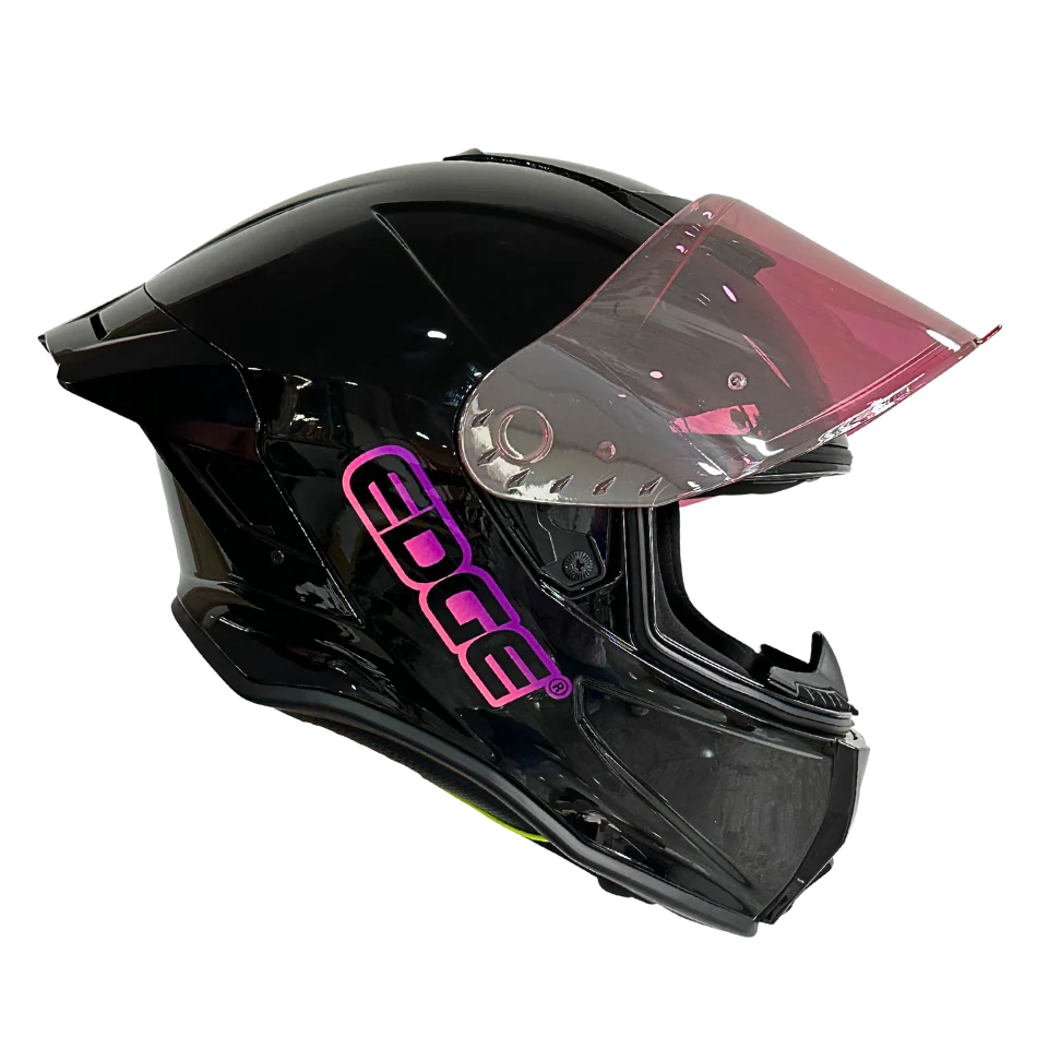 Casco EDGE Integral Shanghai Sólido Logo Rosa Certificación DOT I ECE - Image 4