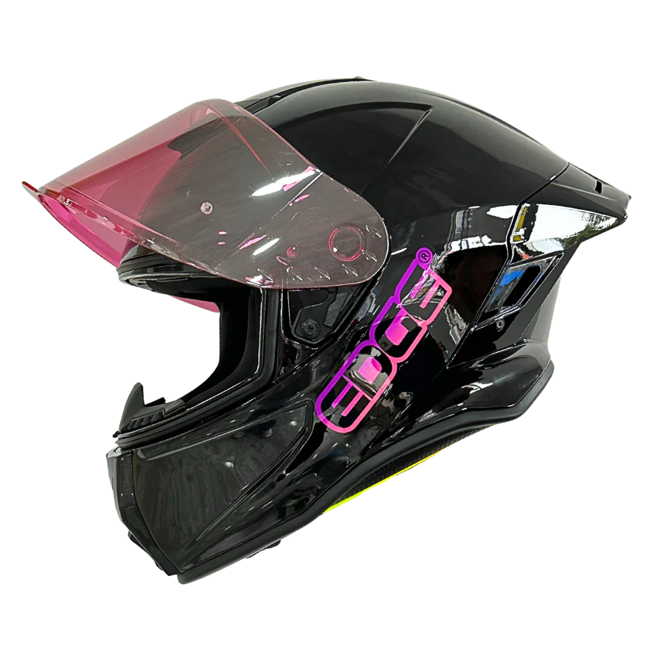 Casco EDGE Integral Shanghai Sólido Logo Rosa Certificación DOT I ECE - Image 5