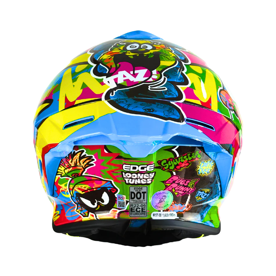 Casco WARNER Integral Shanghai Looney Tunes Neon Certificación DOT I ECE - Image 7