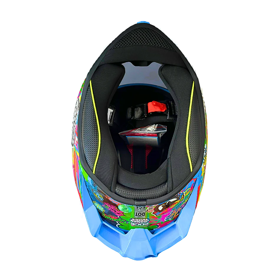 Casco WARNER Integral Shanghai Looney Tunes Neon Certificación DOT I ECE - Image 9