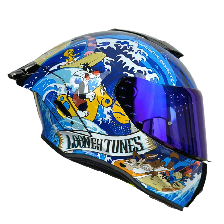 Casco WARNER Integral Shanghai Looney Tunes Certificación DOT I ECE - Image 16