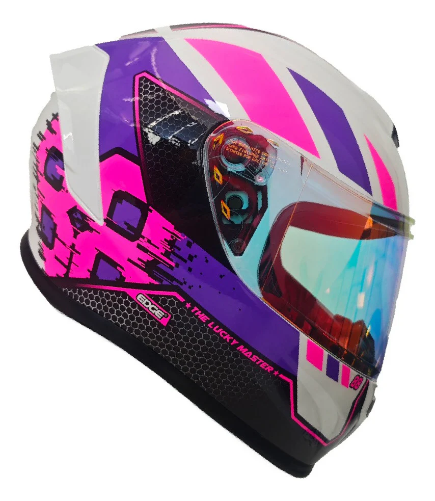 Casco Moto Edge Integral F. M.88 Rosado Certificado Dot - Image 3