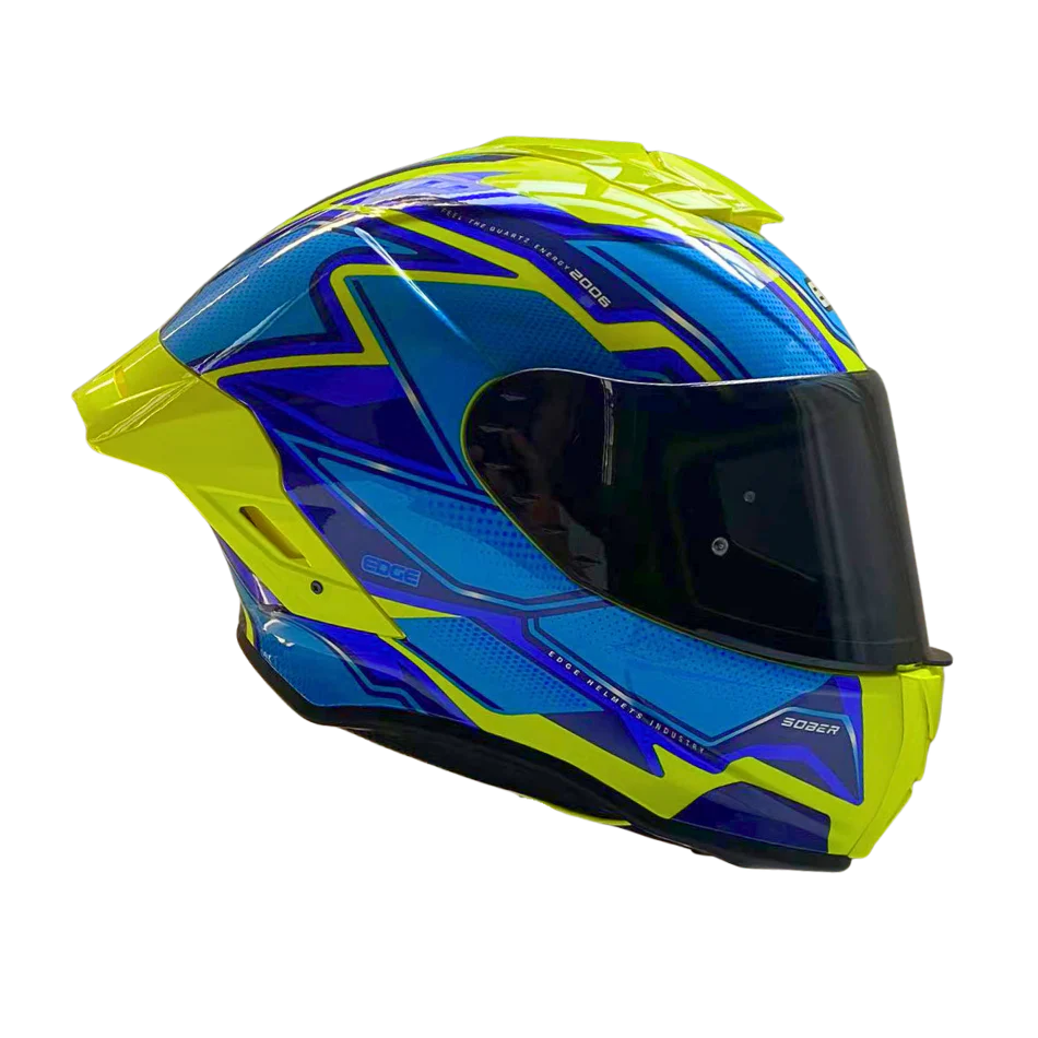Casco Edge Shanghai Quartz  Amarillo / Azul Cert Dot I Ece - Image 4