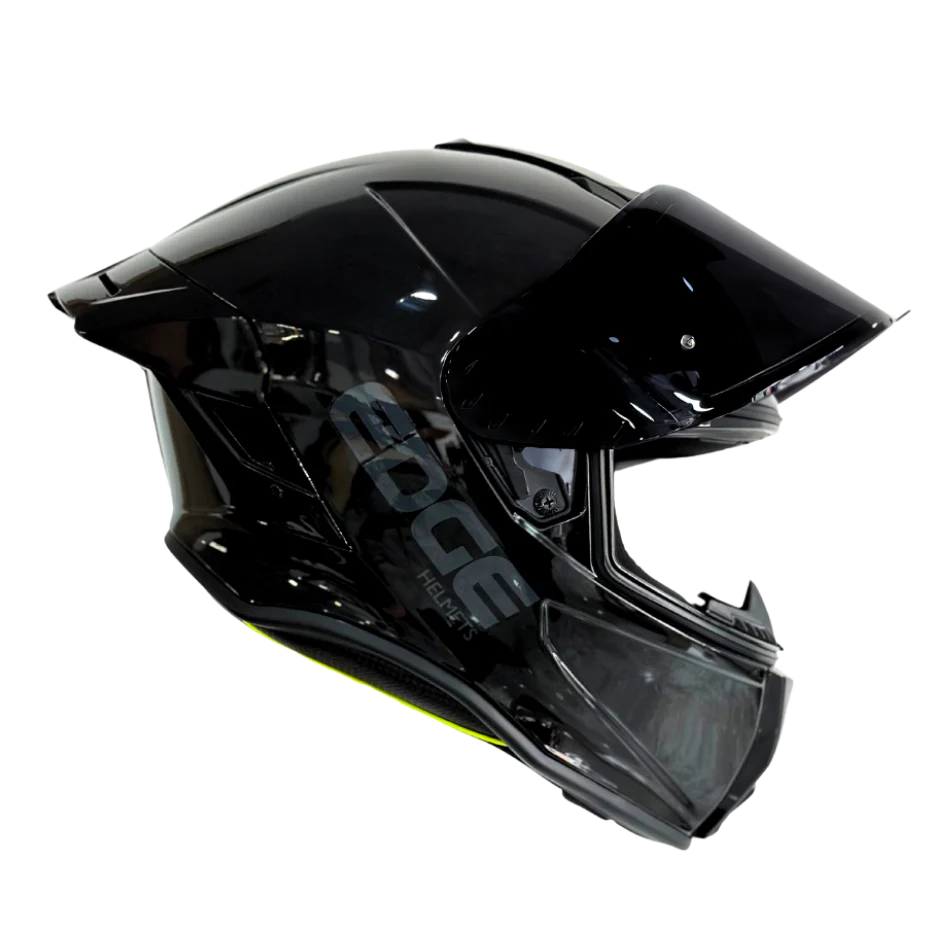 Casco EDGE Integral Shanghai Sólido Negro Certificación DOT I ECE - Image 4