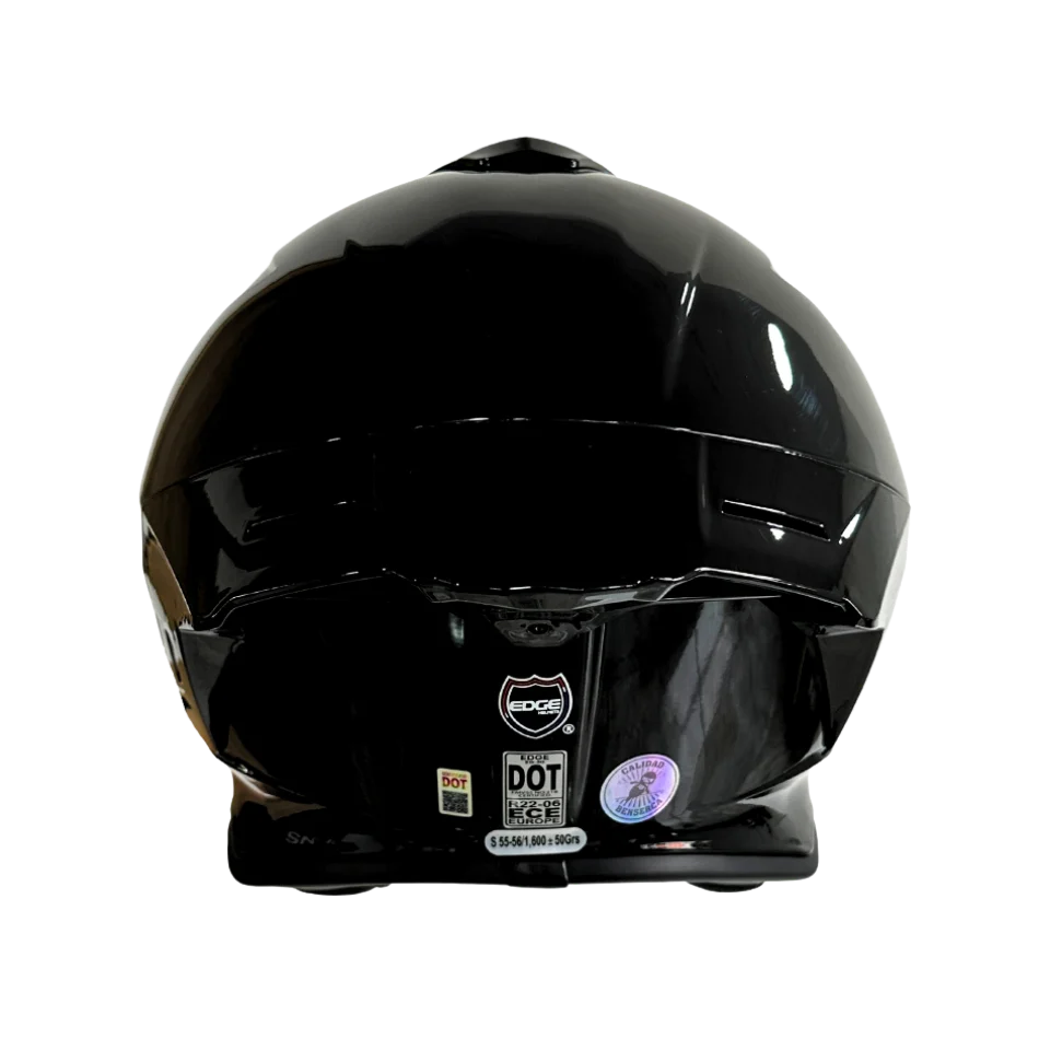 Casco EDGE Integral Shanghai Sólido Negro Certificación DOT I ECE - Image 6